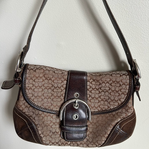Coach Small Soho Brown Leather Shoulder Bag - Picture 1 of 7
